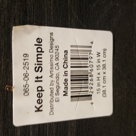 Keep it simple sign NWT 15 x 15 inches - Picture 3 of 3